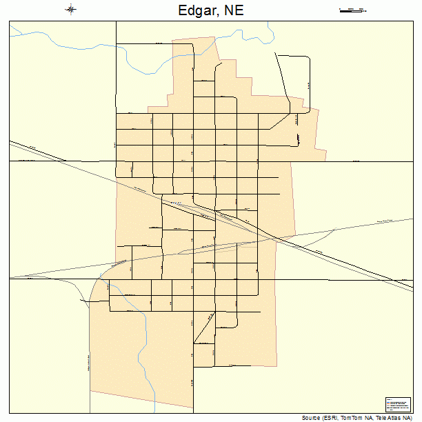 Edgar, NE street map