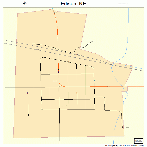 Edison, NE street map
