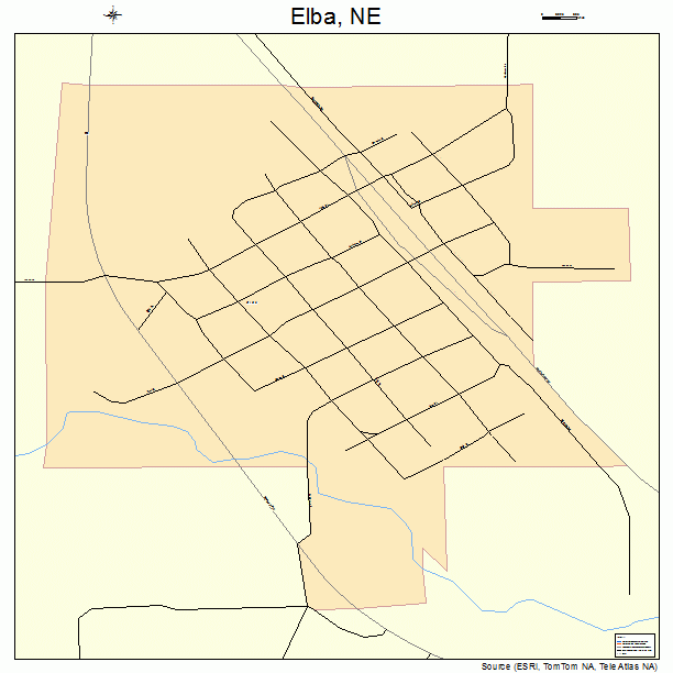 Elba, NE street map