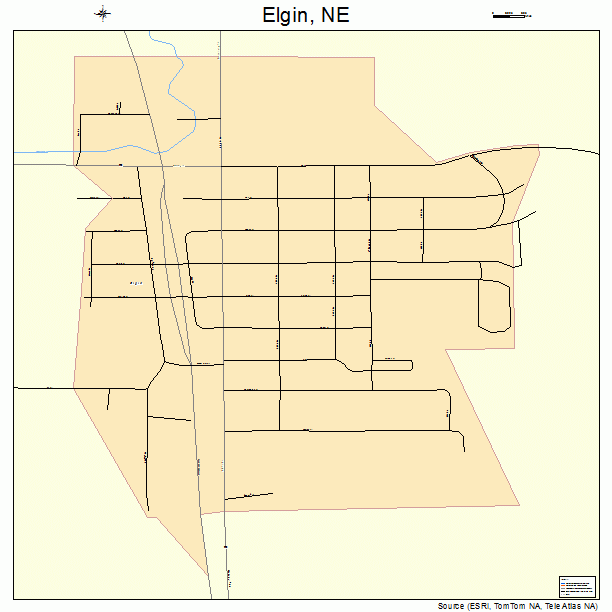 Elgin, NE street map