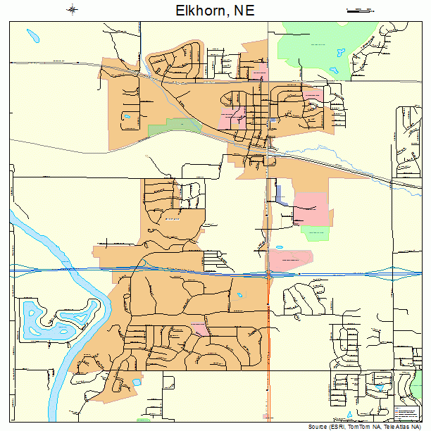 Elkhorn, NE street map