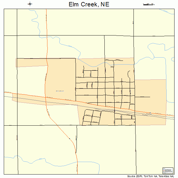 Elm Creek, NE street map