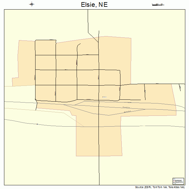 Elsie, NE street map