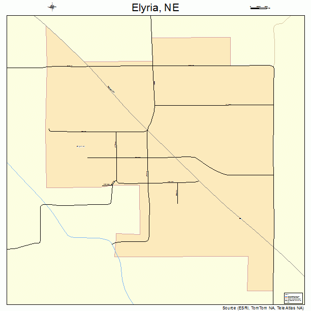 Elyria, NE street map