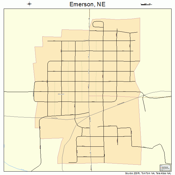 Emerson, NE street map