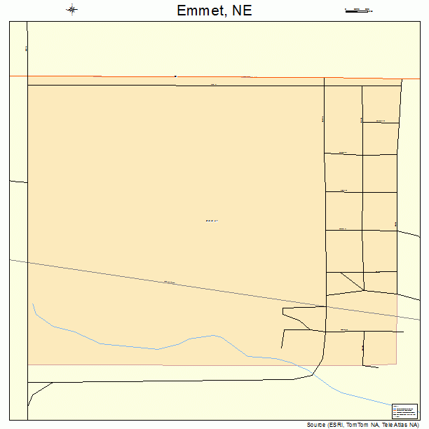 Emmet, NE street map