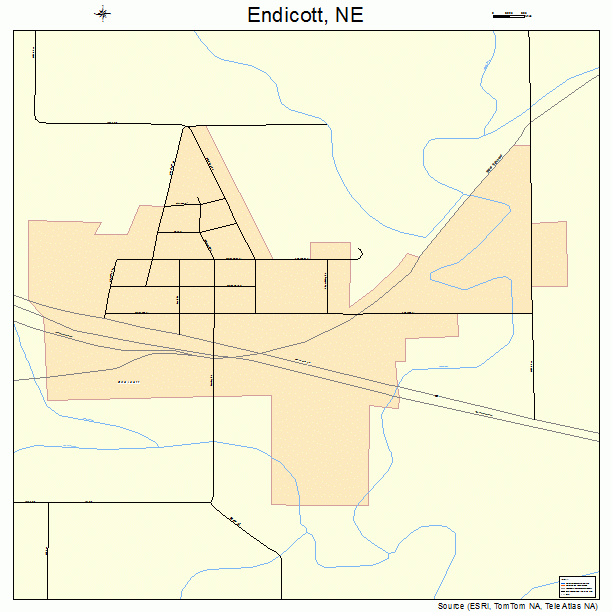 Endicott, NE street map