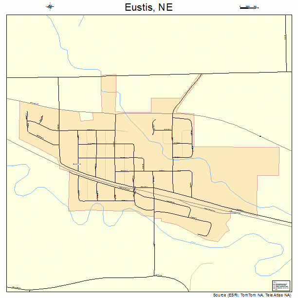 Eustis, NE street map