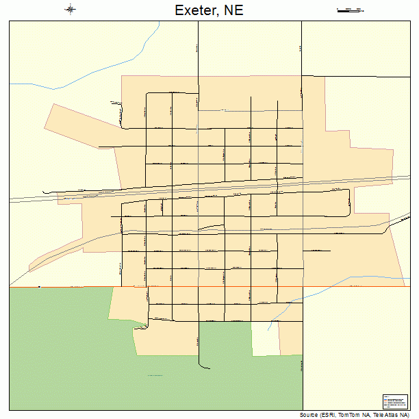 Exeter, NE street map