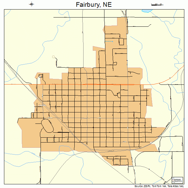 Fairbury, NE street map