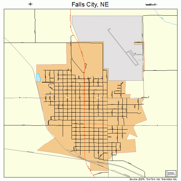 Falls City, NE street map
