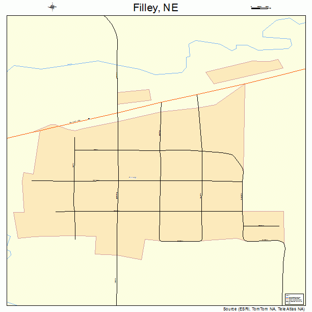 Filley, NE street map