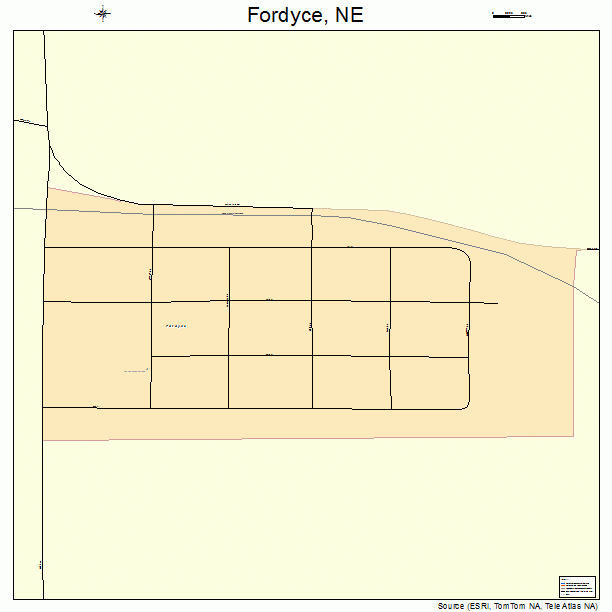 Fordyce, NE street map