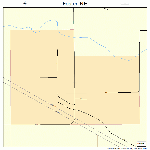 Foster, NE street map