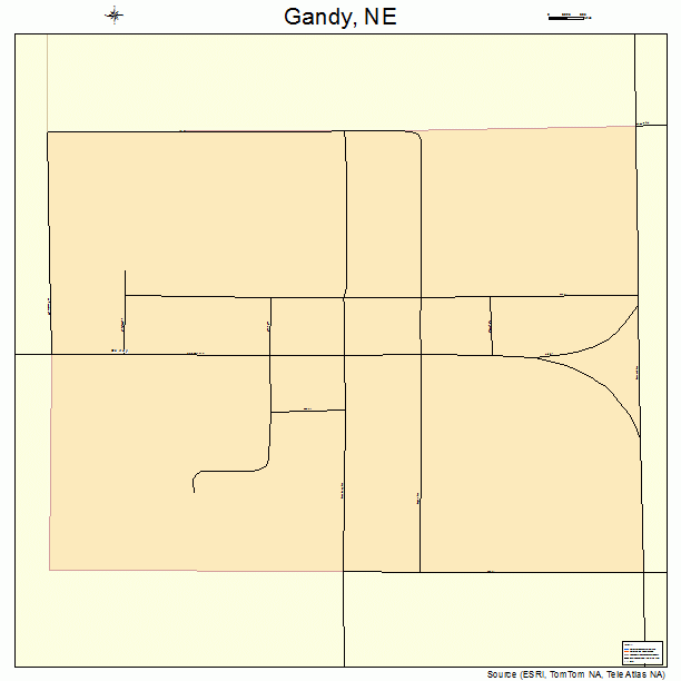 Gandy, NE street map