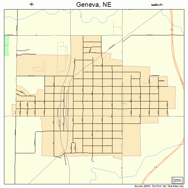 Geneva, NE street map