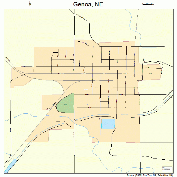 Genoa, NE street map