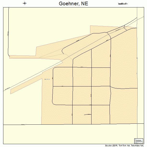 Goehner, NE street map