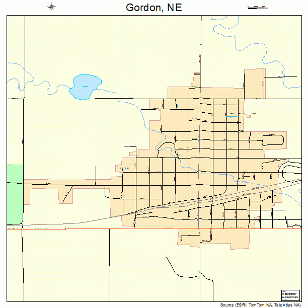 Gordon, NE street map