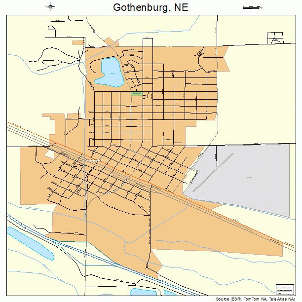 Gothenburg, NE street map
