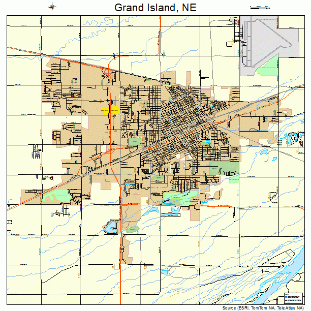 Grand Island, NE street map