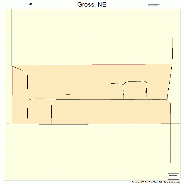 Gross, NE street map