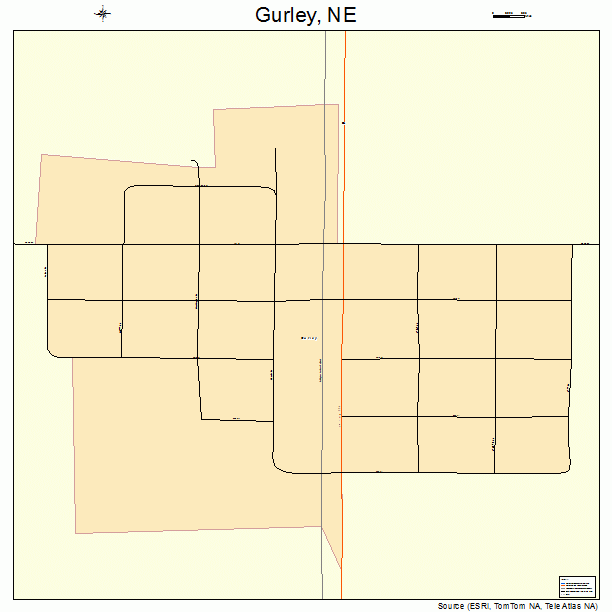 Gurley, NE street map