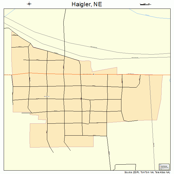 Haigler, NE street map
