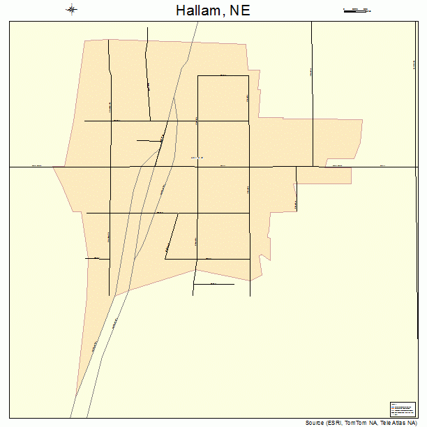 Hallam, NE street map