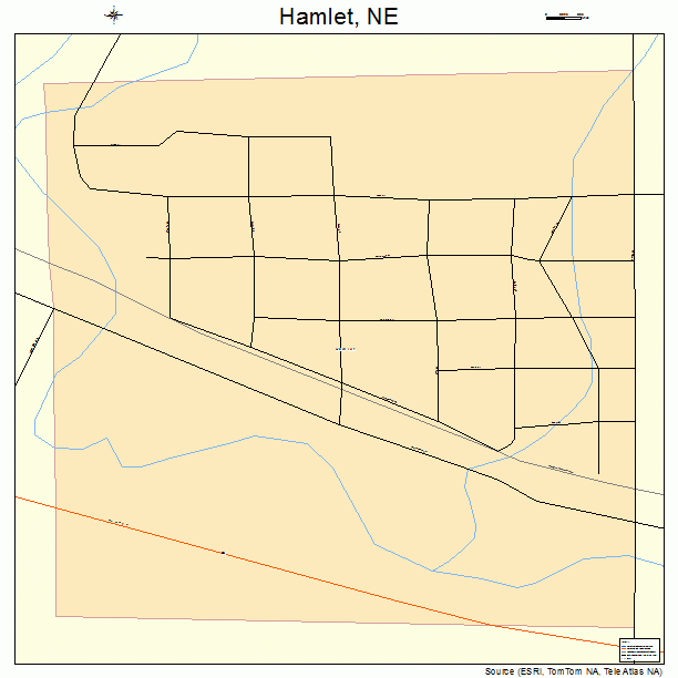 Hamlet, NE street map