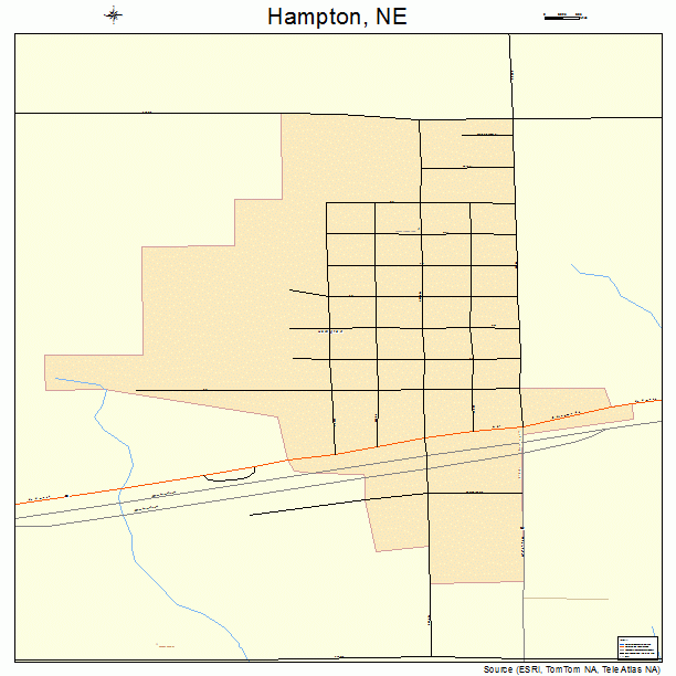 Hampton, NE street map