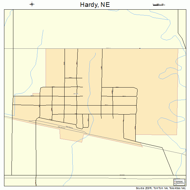 Hardy, NE street map