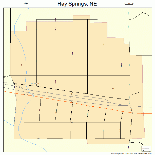 Hay Springs, NE street map