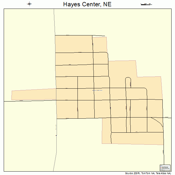 Hayes Center, NE street map