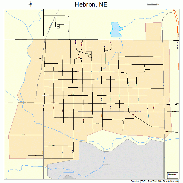 Hebron, NE street map