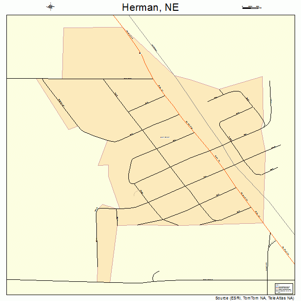 Herman, NE street map