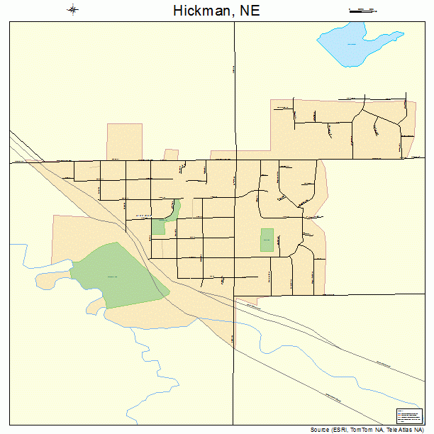 Hickman, NE street map