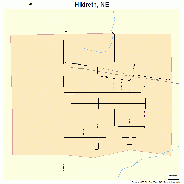 Hildreth, NE street map