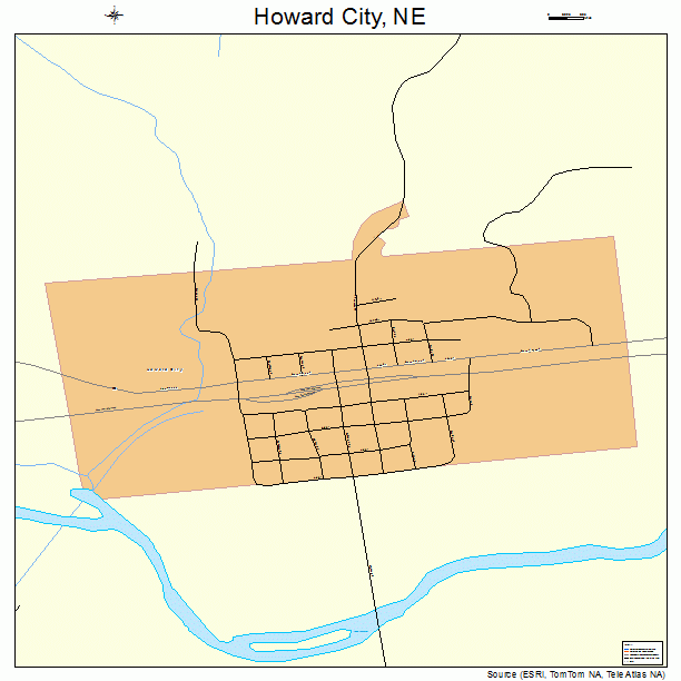 Howard City, NE street map