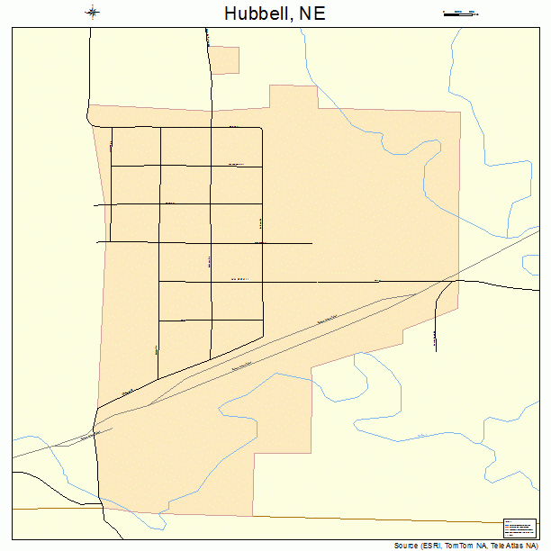 Hubbell, NE street map