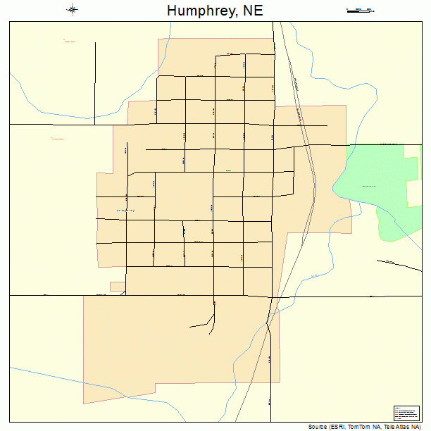 Humphrey, NE street map