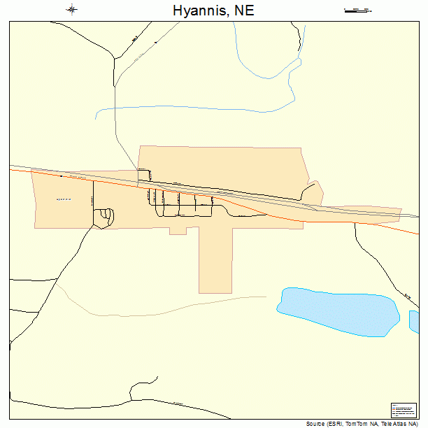 Hyannis, NE street map