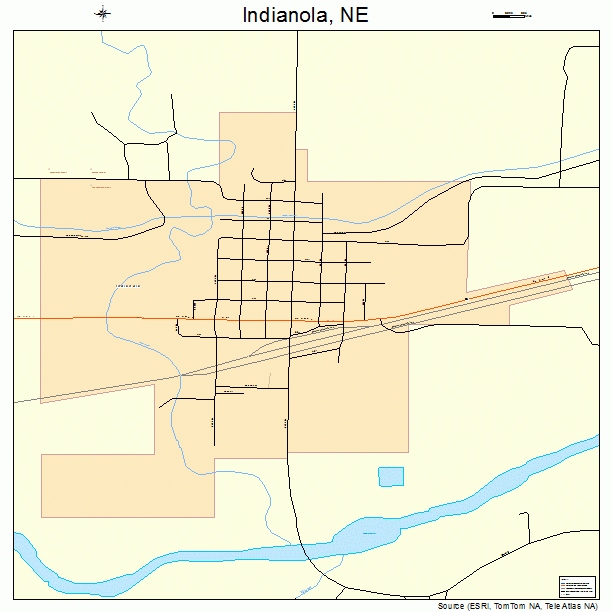 Indianola, NE street map