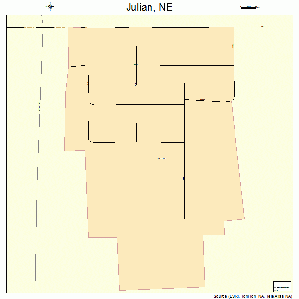 Julian, NE street map