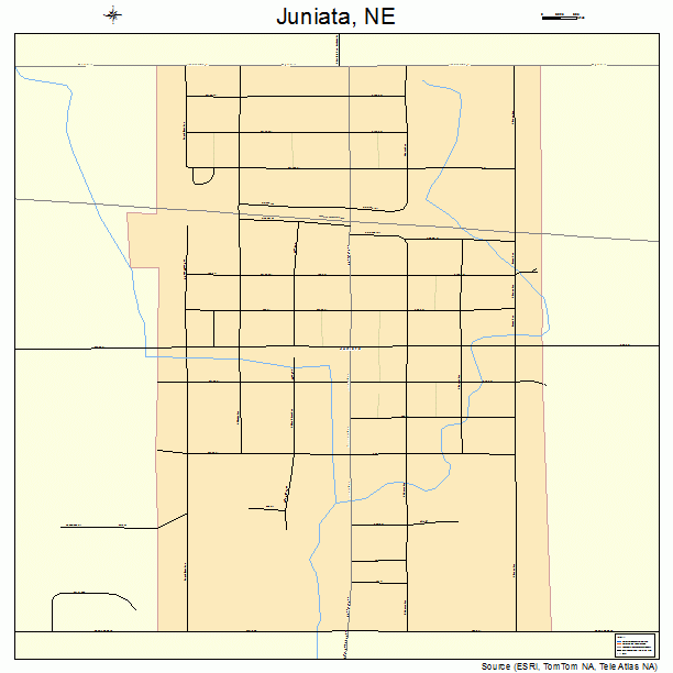 Juniata, NE street map