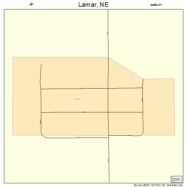 Lamar, NE street map