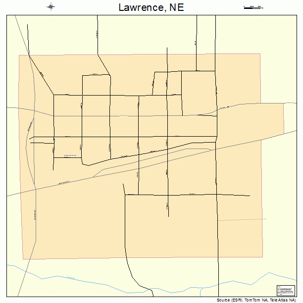 Lawrence, NE street map