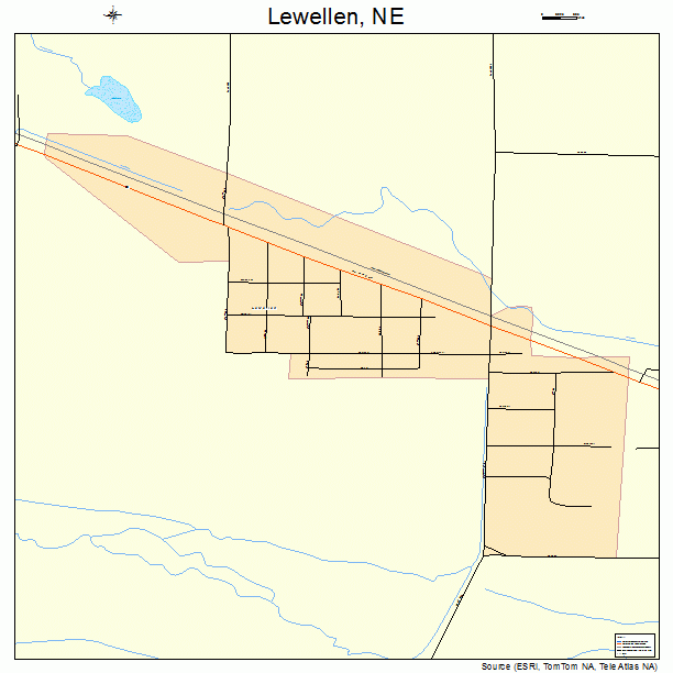 Lewellen, NE street map