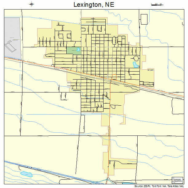 Lexington, NE street map