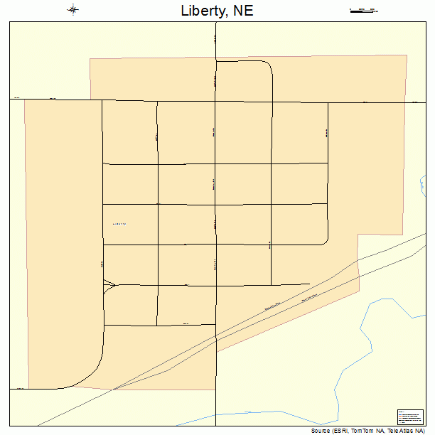 Liberty, NE street map